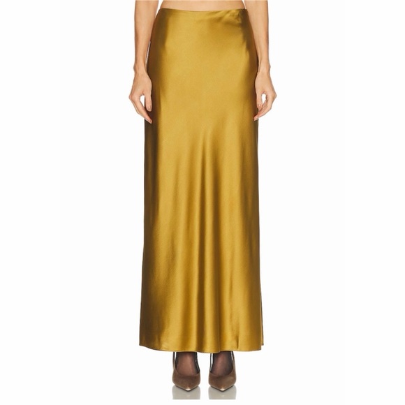 SRG Dresses & Skirts - SRG Marion Silk Skirt in Chartreuse, size S, NWT